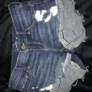 Blue jean shorts from hollister
